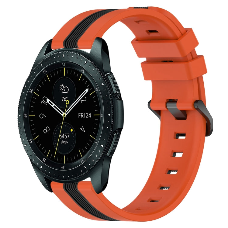 Cinturino in silicone bicolore verticale da 20 mm, For Samsung Galaxy Watch 42mm, For Samsung Galaxy Watch 6 44mm