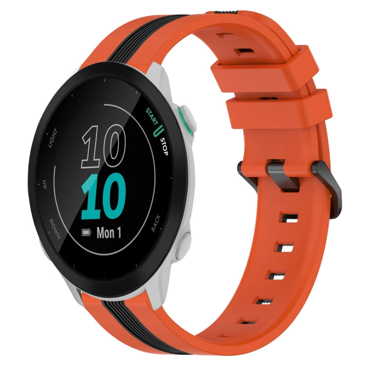 Cinturino in silicone bicolore verticale da 20 mm, For Garmin Forerunner 55, For Garmin Venu