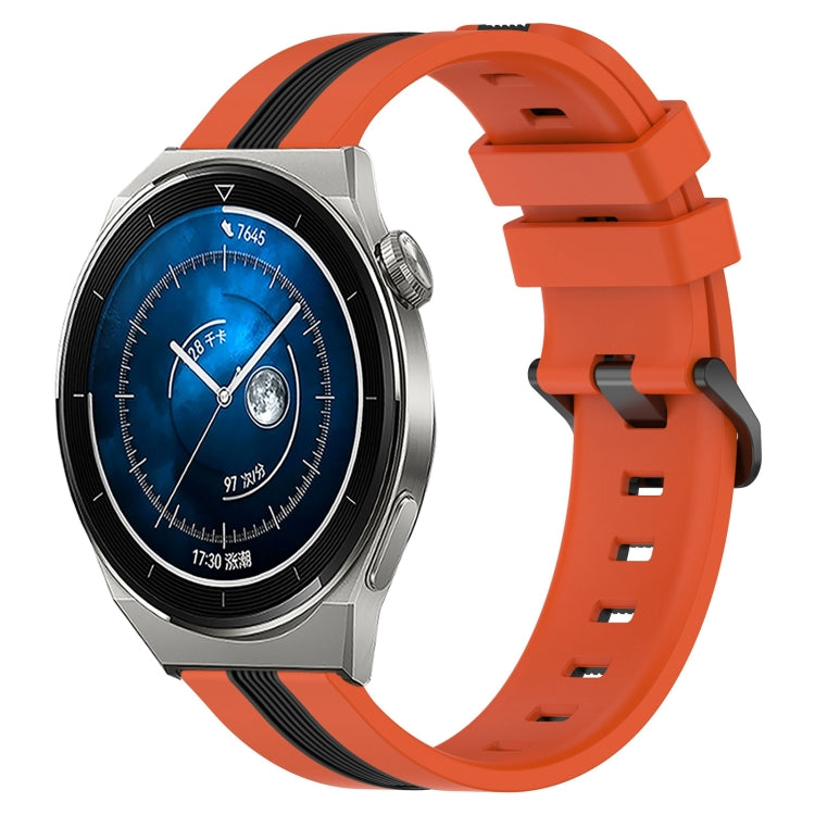 Cinturino in silicone bicolore verticale da 20 mm, For Huawei Watch GT3 Pro 43mm, For Huawei Watch GT3 42mm