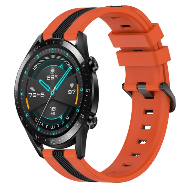 Cinturino in silicone bicolore verticale da 20 mm, For Huawei Watch GT2 42mm, For Huawei Watch 2