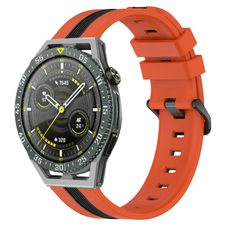 Cinturino in silicone bicolore verticale da 22 mm, For Huawei Watch GT 3 SE, For Huawei Watch Buds