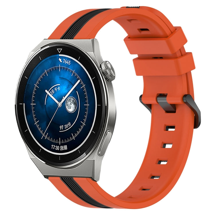 Cinturino in silicone bicolore verticale da 22 mm, For Huawei Watch GT3 Pro 46mm, For Huawei Watch GT3 46mm