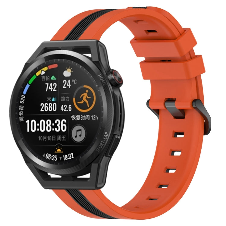 Cinturino in silicone bicolore verticale da 22 mm, For Huawei Watch GT Runner, For Huawei Watch 3 Pro New