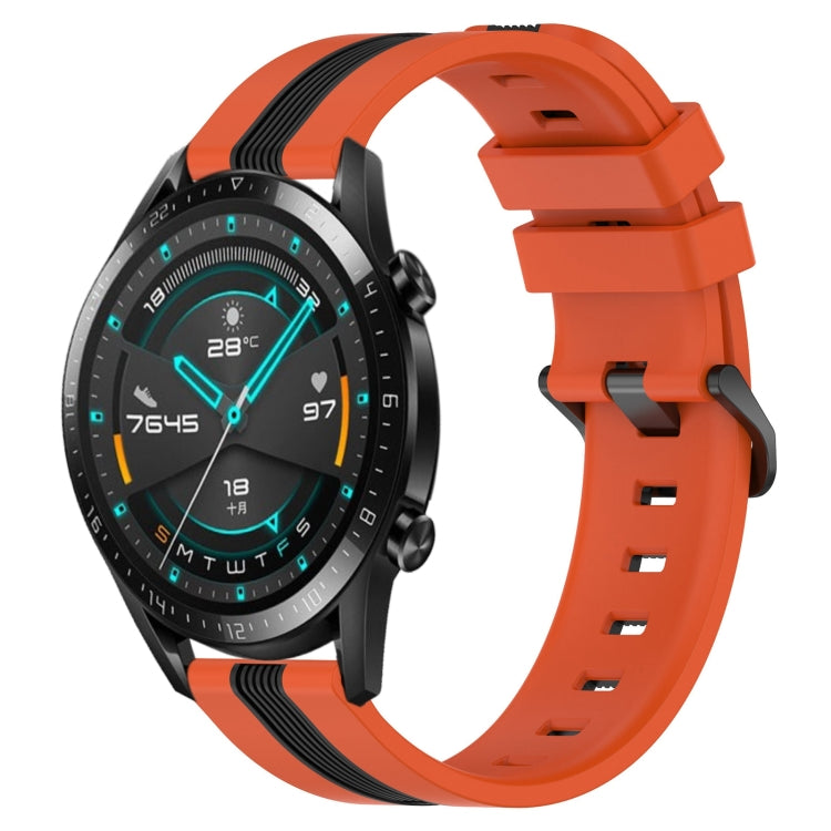 Cinturino in silicone bicolore verticale da 22 mm, For Huawei GT2 46mm, For Honor Watch GS 3