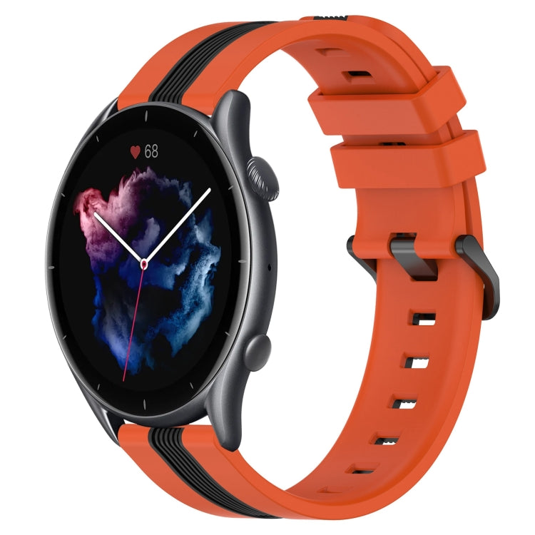 Cinturino in silicone bicolore verticale da 22 mm, For Amazfit 3, For Amazfit GTR 47mm