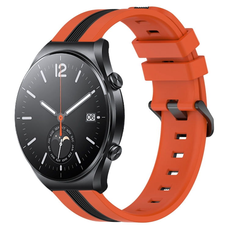 Cinturino in silicone bicolore verticale da 22 mm, For Xiaomi MI Watch S1, For Xiaomi MI Watch S1 Pro