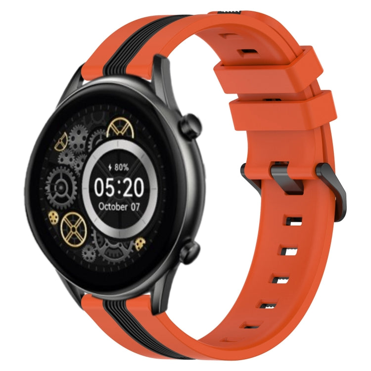 Cinturino in silicone bicolore verticale da 22 mm, For Xiaomi Haylou RT2 LS10, For Xiaomi Haylou RS4 LS12