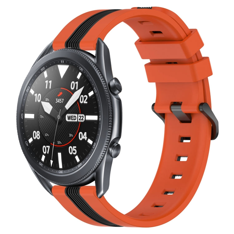 Cinturino in silicone bicolore verticale da 22 mm, For Samsung Galaxy Watch3 45mm, For Samsung Galaxy Watch 46mm
