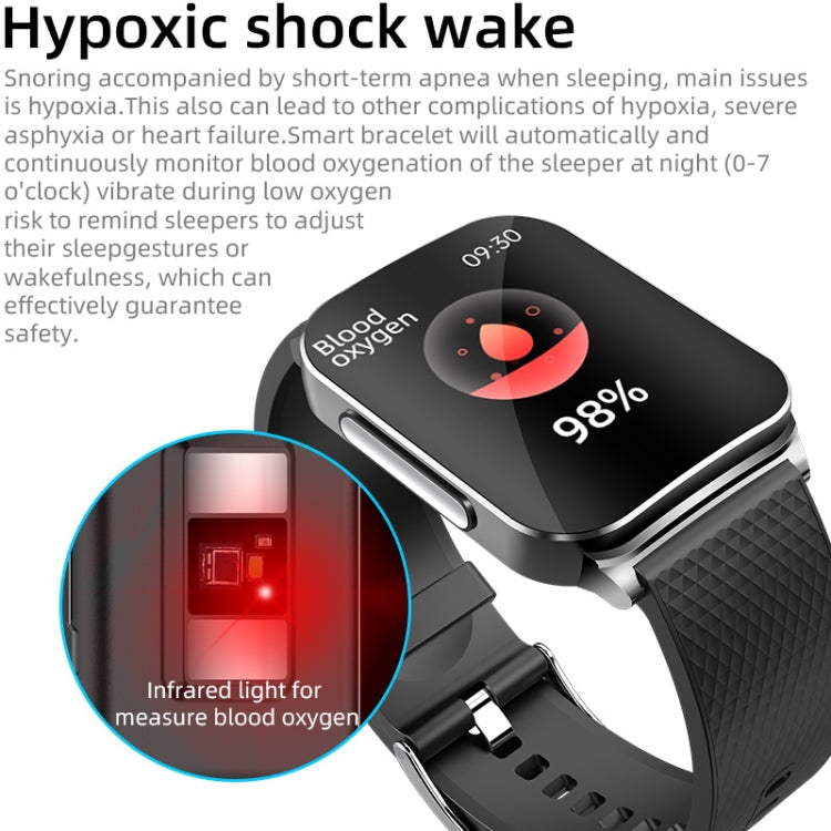 EP03 Smart Watch con schermo a colori da 1,83 pollici, supporto monitoraggio della frequenza cardiaca / monitoraggio della pressione sanguigna