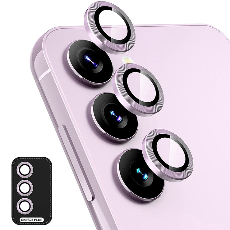 Per Samsung Galaxy S23 5G / S23 + 5G ENKAY Hat-Prince 9H Obiettivo fotocamera posteriore Lega di alluminio + Vetro temperato Protezione a copertura totale, For Samsung Galaxy S23 5G / S23+ 5G