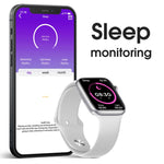 W38 Smart Watch con schermo a colori da 1,9 pollici, supporto per il monitoraggio della frequenza cardiaca/monitoraggio della pressione sanguigna
