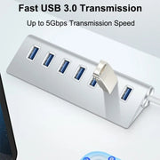 7301 Adattatore di alimentazione ad alta velocità HUB USB 3.0 a 7 porte da 5 Gbps, 7 Ports 5Gbps