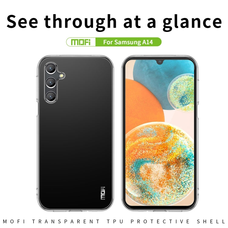 Serie MOFI Ming Guscio protettivo completo in TPU ultrasottile completamente trasparente, For Samsung Galaxy A14 5G, For Samsung Galaxy A34 5G