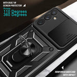 Custodia per telefono con design a copertura della fotocamera scorrevole, For Samsung Galaxy A34 5G, For OPPO A17