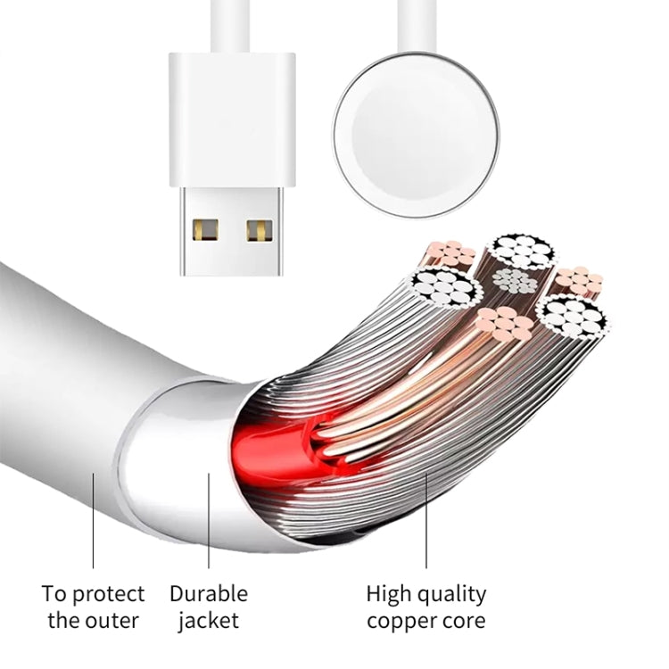 Cavo di ricarica per caricabatterie rapido magnetico USB da 1 m per orologio Apple Series Ultra / 8/7/6 / SE / SE2 / 5/4/3/2/1, DS-XB011