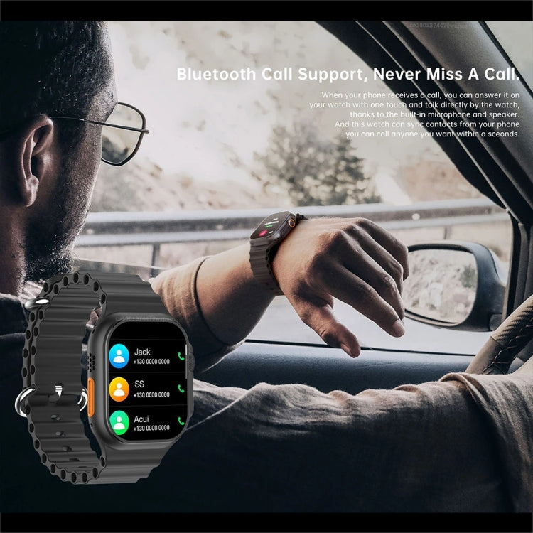 W800 Ultra Smart Watch con schermo a colori da 2,02 pollici, supporta il monitoraggio della frequenza cardiaca / monitoraggio della pressione sanguigna