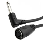 Adattatore audio MIDI 6,35 mm maschio-femmina 5 pin 20 cm