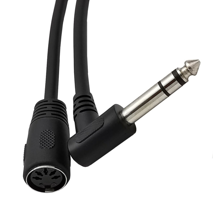 JUNSUNMAY Adattatore audio stereo MIDI da 6,35 mm 1/4 di pollice maschio a femmina a 5 pin, lunghezza cavo: 20 cm, Cable Length: 20cm