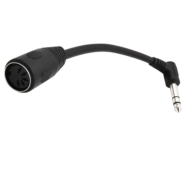 JUNSUNMAY Adattatore audio stereo MIDI da 6,35 mm 1/4 di pollice maschio a femmina a 5 pin, lunghezza cavo: 20 cm, Cable Length: 20cm