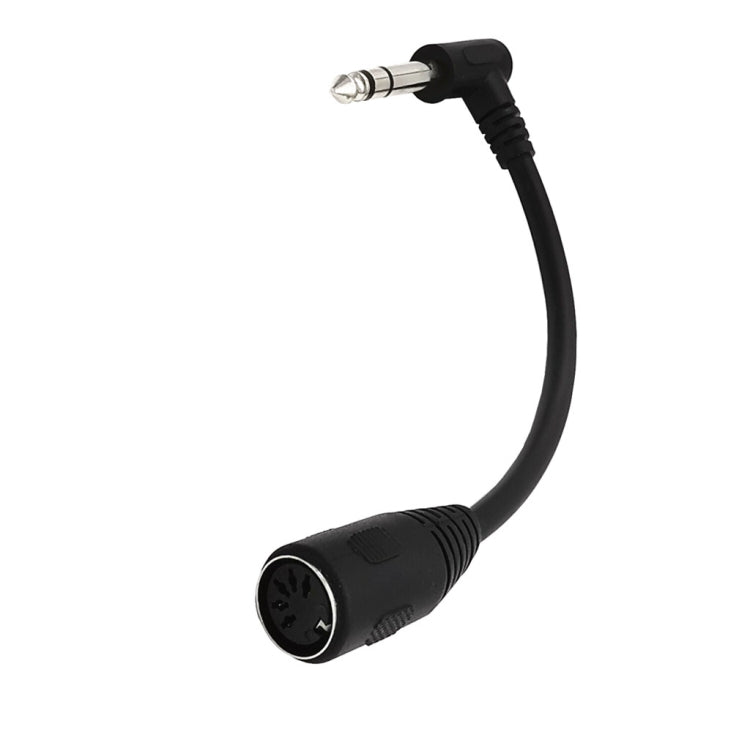 JUNSUNMAY Adattatore audio stereo MIDI da 6,35 mm 1/4 di pollice maschio a femmina a 5 pin, lunghezza cavo: 20 cm, Cable Length: 20cm