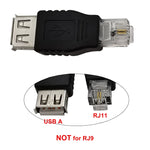 Convertitore adattatore JUNSUN MANY USB femmina-maschio RJ11 6P2C