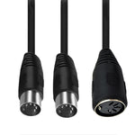 Adattatore cavo MIDI DIN 5 pin maschio a doppio 2 pin femmina