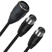 Adattatore cavo MIDI 2 in 1 DIN 5 pin maschio a doppio 2 pin femm