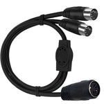 Adattatore cavo MIDI DIN 5 pin maschio a doppio 2 pin femmina