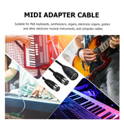 Adattatore cavo MIDI 2 in 1 DIN 5 pin maschio a doppio 2 pin femm