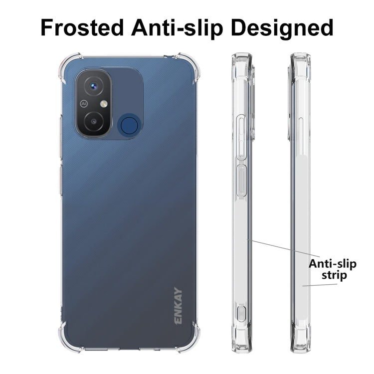 Per Redmi 12C 4G ENKAY Hat-Prince Custodia per telefono antiurto in TPU trasparente