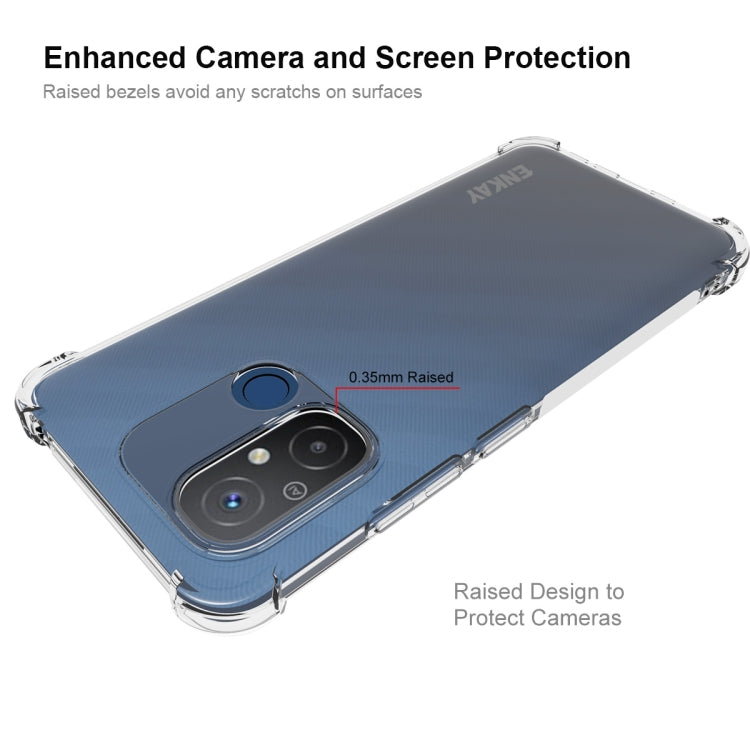 Per Redmi 12C 4G ENKAY Hat-Prince Custodia per telefono antiurto in TPU trasparente