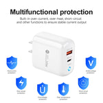 Caricabatterie USB Type-C con cavo Micro USB 20W