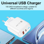 Caricabatterie USB Type-C e Micro USB con cavo 1 metro