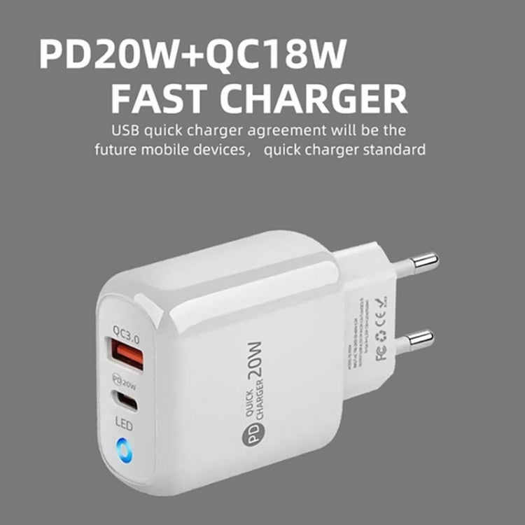 Caricabatterie USB Type-C e Micro USB con spina UK 20W
