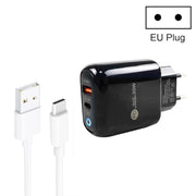 PD04 Type-C + USB Caricabatteria per telefono cellulare con cavo da USB a Type-C, spina europea, EU Plug + USB to Type-C Cable
