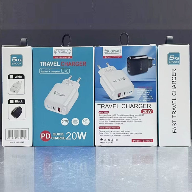 Caricabatterie USB + Type-C 20W con cavo 1 metro