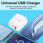 Caricabatterie per telefono cellulare PD04 Type-C + USB con cavo da USB a 8 pin, spina americana, US Plug + USB to 8 Pin Cable