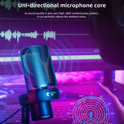 Microfono per laptop da gioco USB Yanmai GM7 con luce RGB, GM7