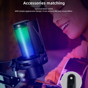 Microfono per laptop da gioco USB Yanmai GM7 con luce RGB, GM7