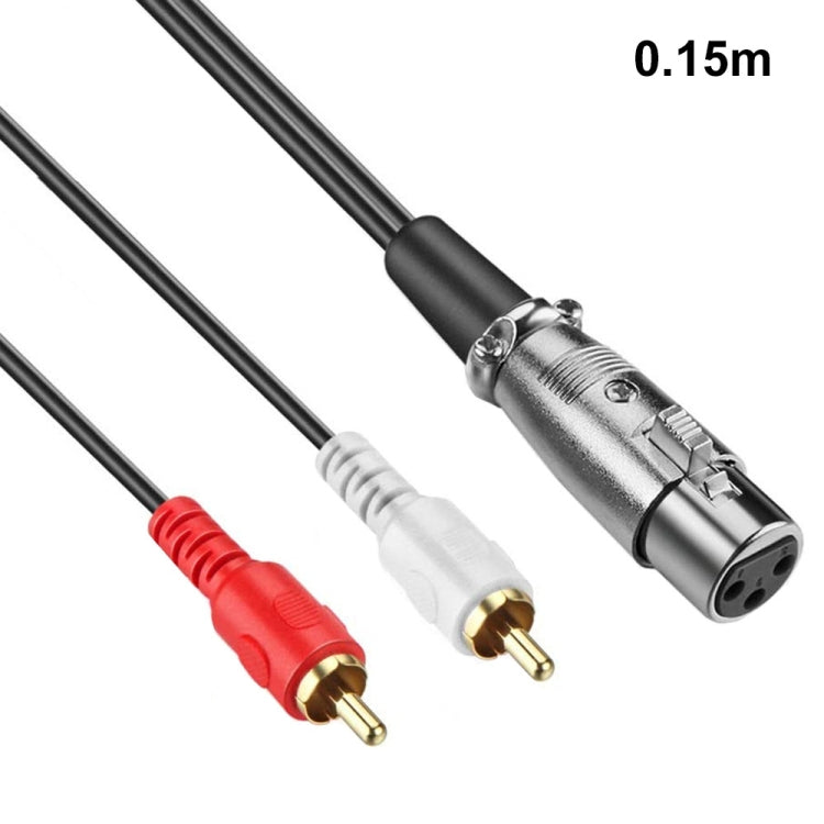 Cavo audio stereo JUNSUNMAY 2 RCA maschio a XLR femmina, 0.15m, 1.5m, 3m
