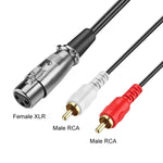 Cavo audio stereo JUNSUNMAY 2 RCA maschio a XLR femmina, 0.15m, 1.5m, 3m
