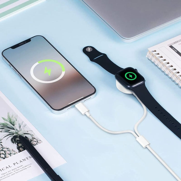 Per la serie Apple Watch e iPhone 2 in 1 Cavo di ricarica magnetico USB da 1,2 m, DS-XB015