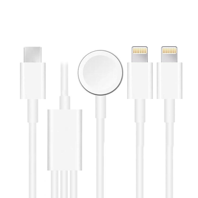 Cavo ricarica magnetico 3 in 1 Type-C 1,2 m per Apple Watch e iPh