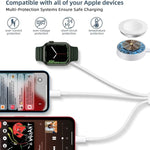 Per Apple Watch Series e iPhone 3 in 1 Cavo di ricarica magnetico Type-C da 4 piedi/1,2 m, DS-XB019