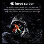 E420 Smart Watch con schermo a colori da 1,39 pollici, cinturino in pelle, supporto monitoraggio della frequenza cardiaca / monitoraggio della pressione sanguigna