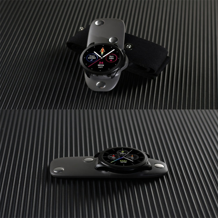 E420 Smart Watch con schermo a colori da 1,39 pollici, cinturino in pelle, supporto monitoraggio della frequenza cardiaca / monitoraggio della pressione sanguigna