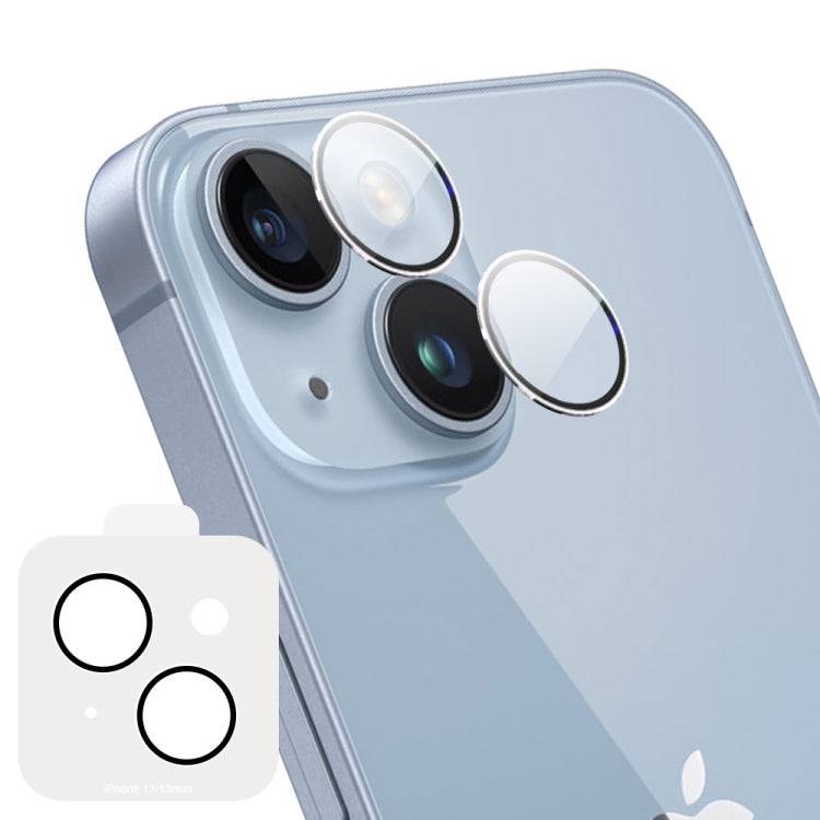 ENKAY Hat-Prince Pellicola in vetro per fotocamera ad anello individuale temperato con posizionatore, For iPhone 13 / 13 mini, For iPhone 13 Pro / 13 Pro Max, For iPhone 14 / 14 Plus, For iPhone 14 Pro / 14 Pro Max