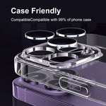 ENKAY Hat-Prince Pellicola in vetro per fotocamera ad anello individuale temperato con posizionatore, For iPhone 13 / 13 mini, For iPhone 13 Pro / 13 Pro Max, For iPhone 14 / 14 Plus, For iPhone 14 Pro / 14 Pro Max