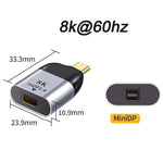 Adattatore da USB C a Mini DisplayPort 4K 60 Hz per tablet, telefono, laptop