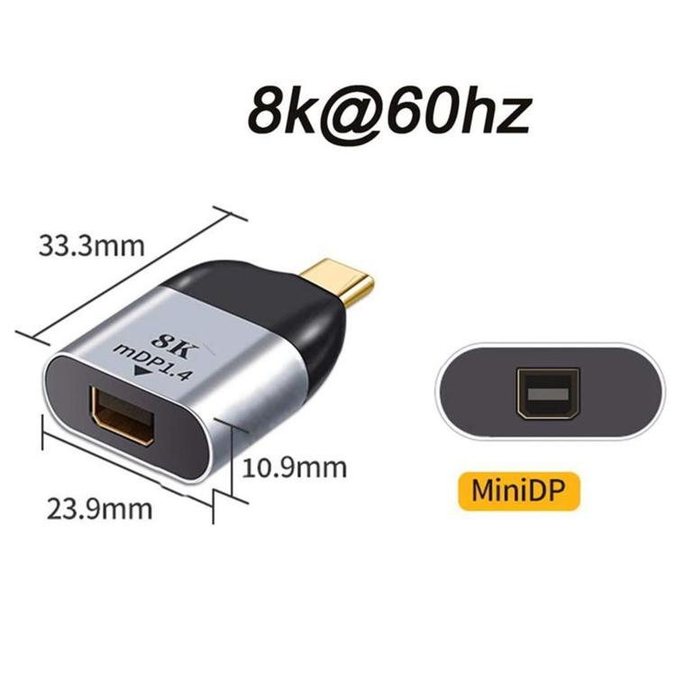Adattatore da USB C a Mini DisplayPort 4K 60 Hz per tablet, telefono, laptop